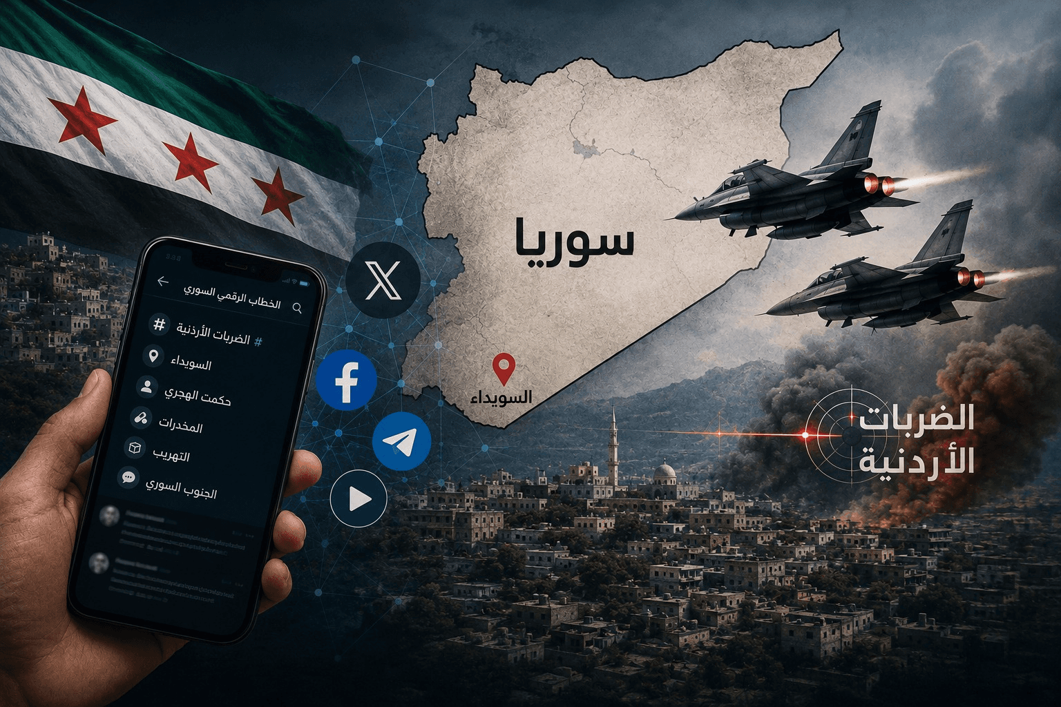 تقرير: الضربات الأردنية والسويداء.. خطاب رقمي يكشف فراغ السلطة والشرعية